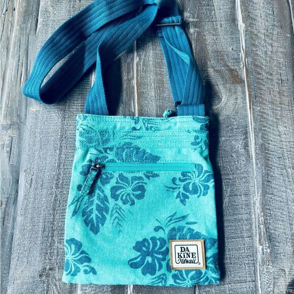 Hawaii Blue Turquoise Hibiscus Floral Crossbody Bag Purse - Picture 1 of 7